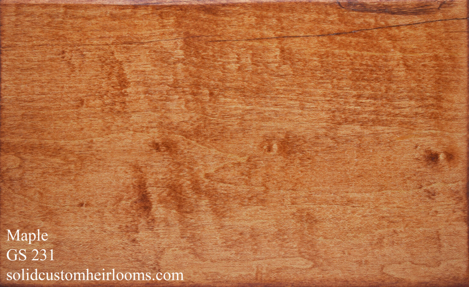 maple with a golden brown stain