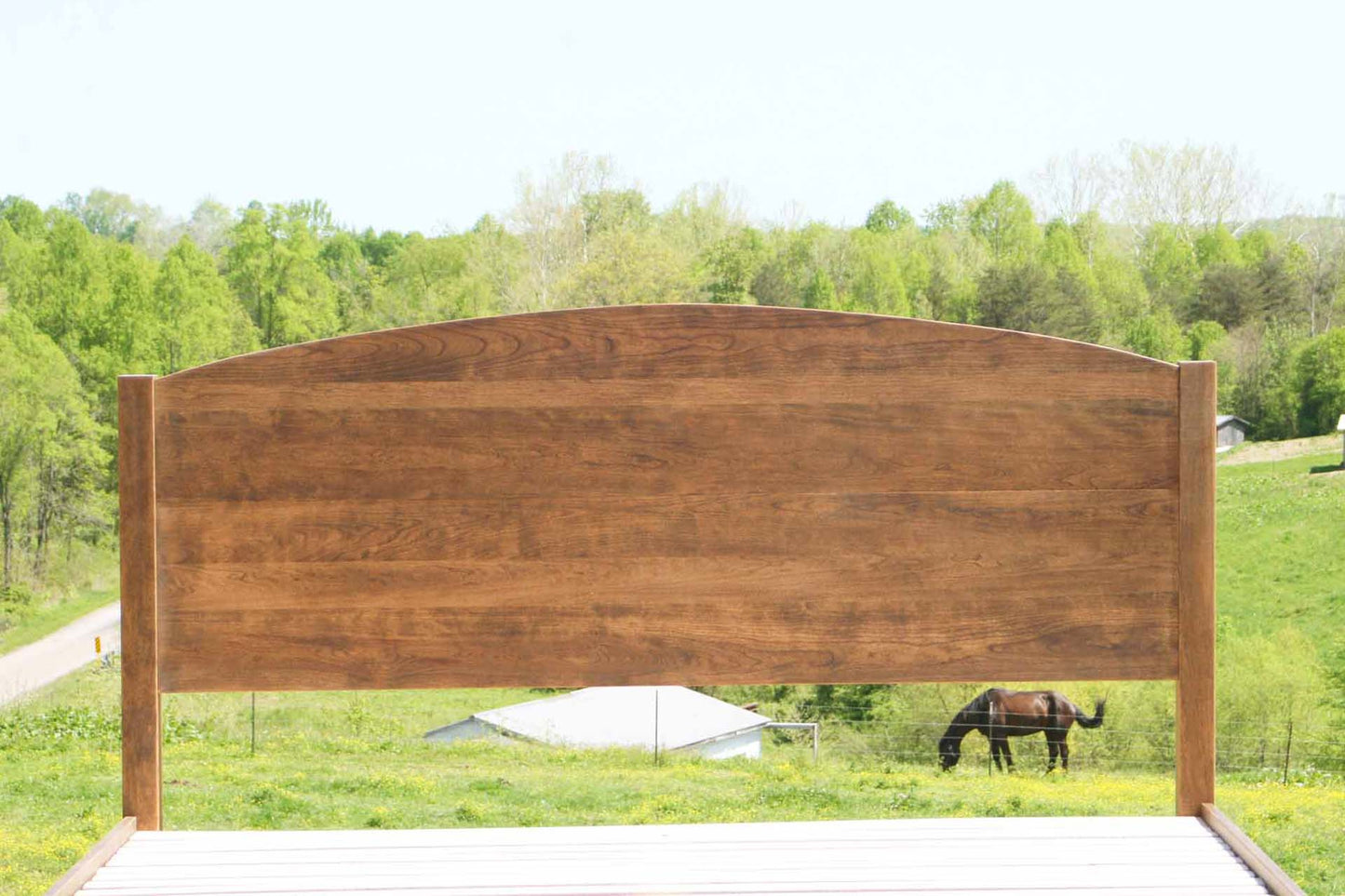 Low Platform Bed with arched headboard NbFnV01