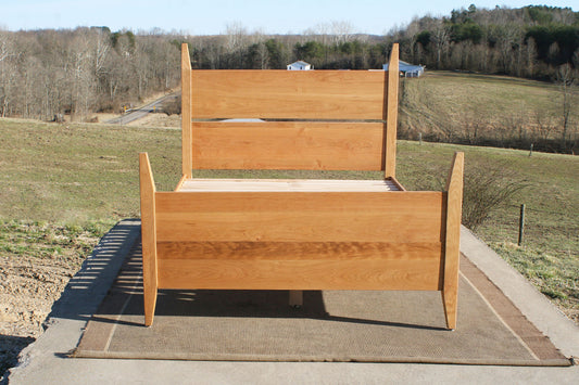 Box Spring Bed with tapered posts front view