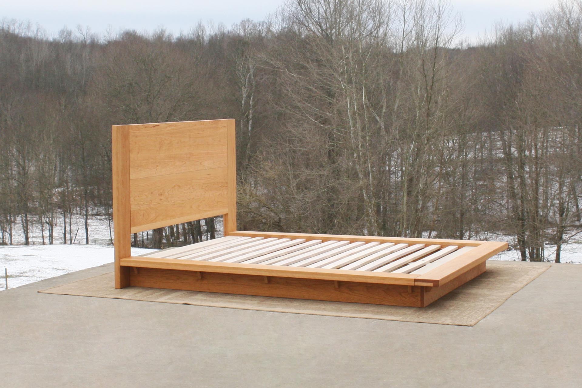 low platform bed