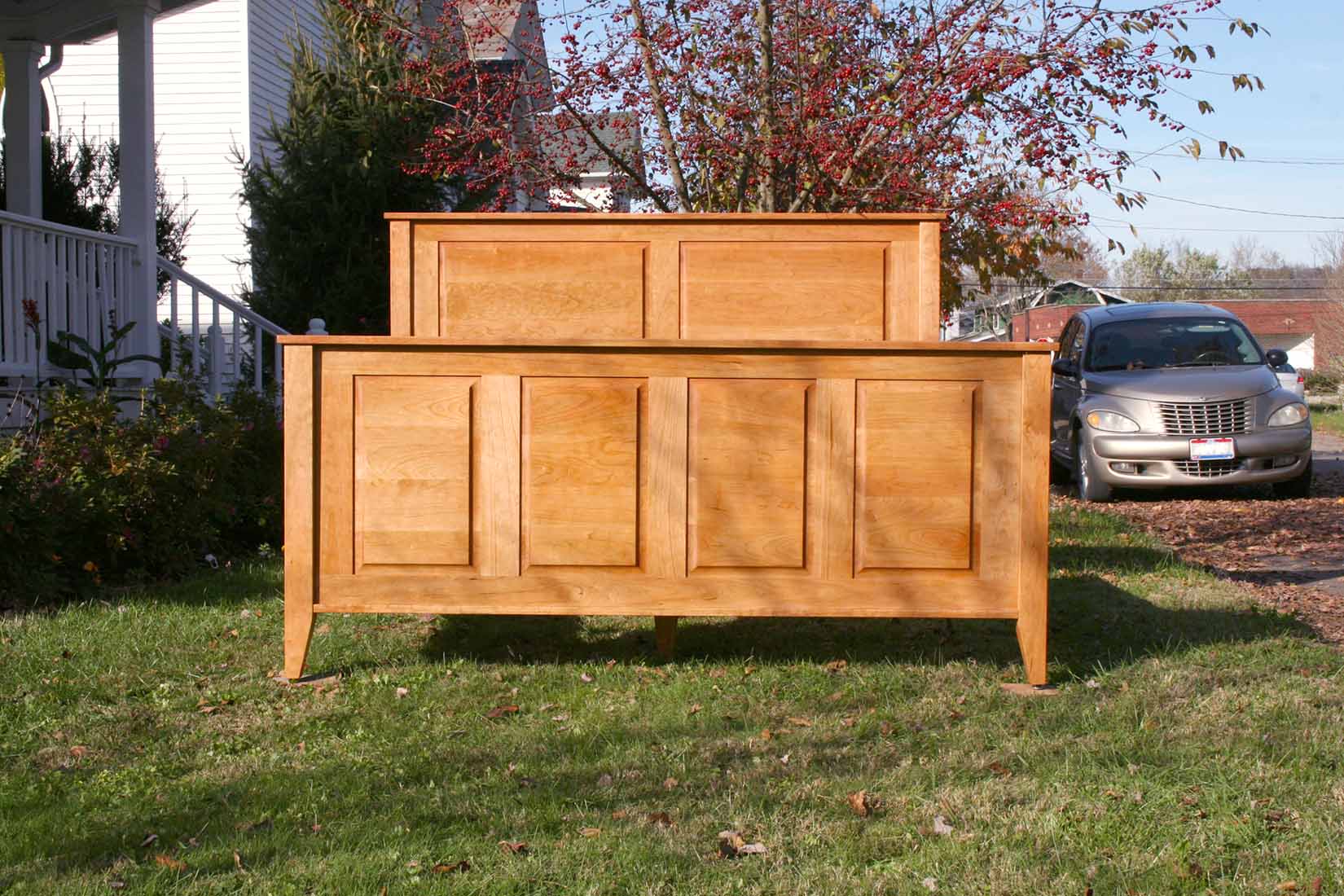 wood Panel bed front view