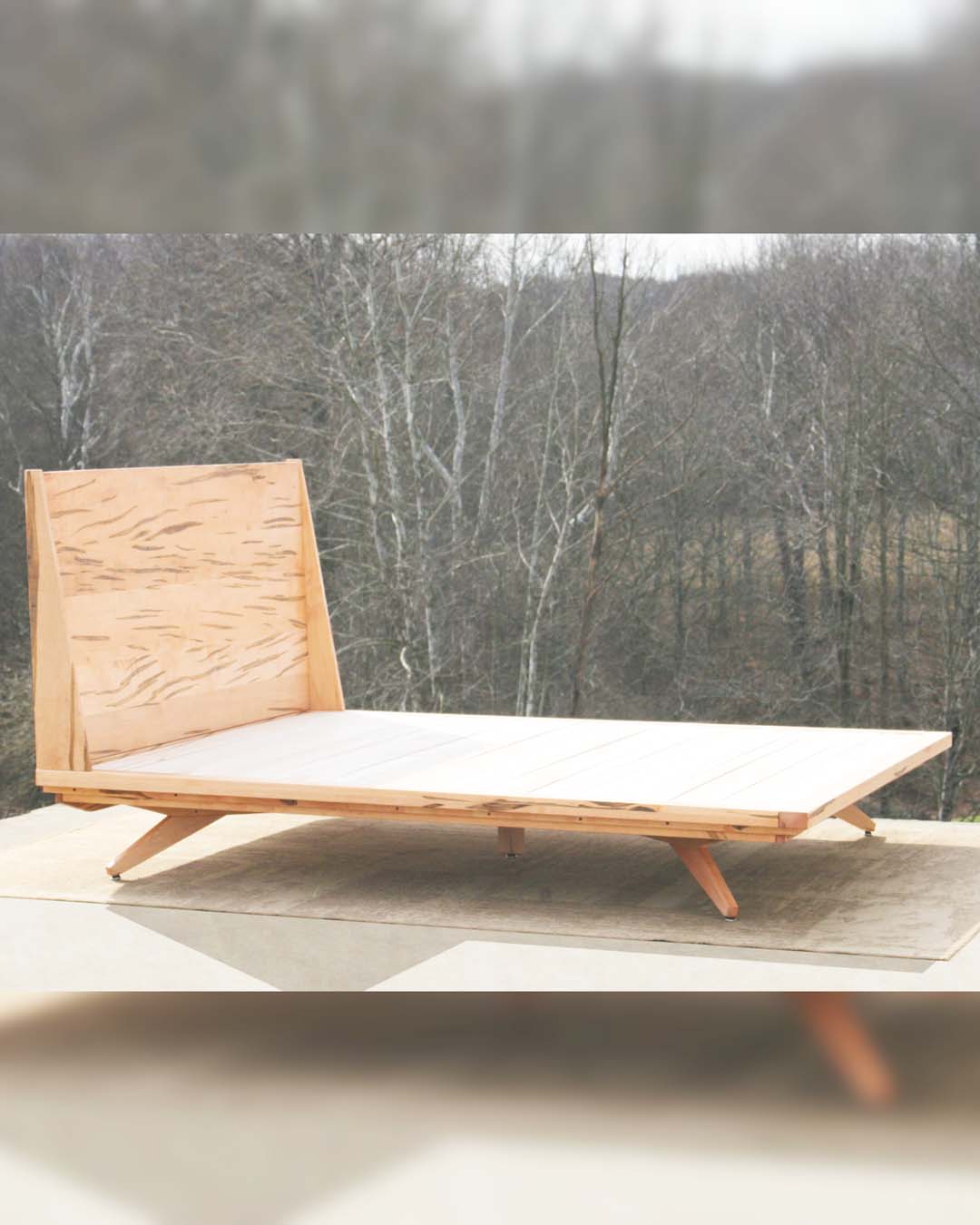 Mid Century Modern Platform Bed NcRsS02