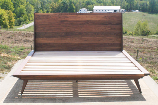 Front View Mid Century Modern Platform Bed