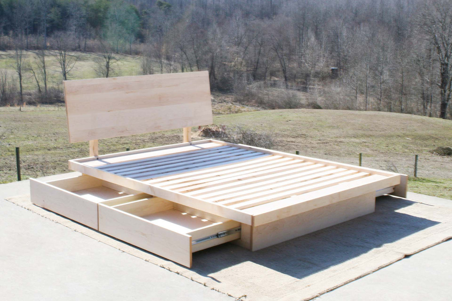 Low platform storage bed with 4 drawers ndfvs01