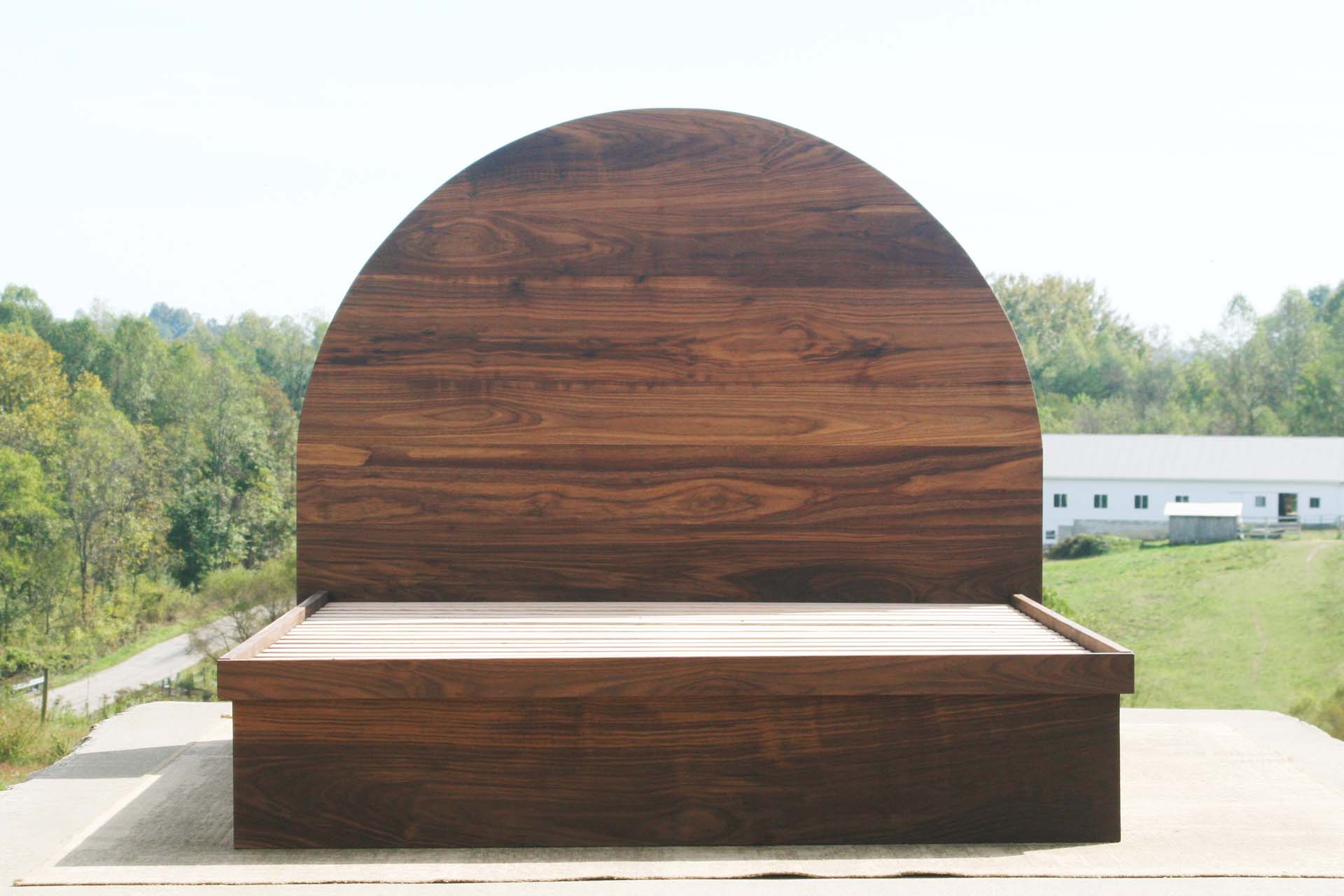 Round Headboard Storage Bed