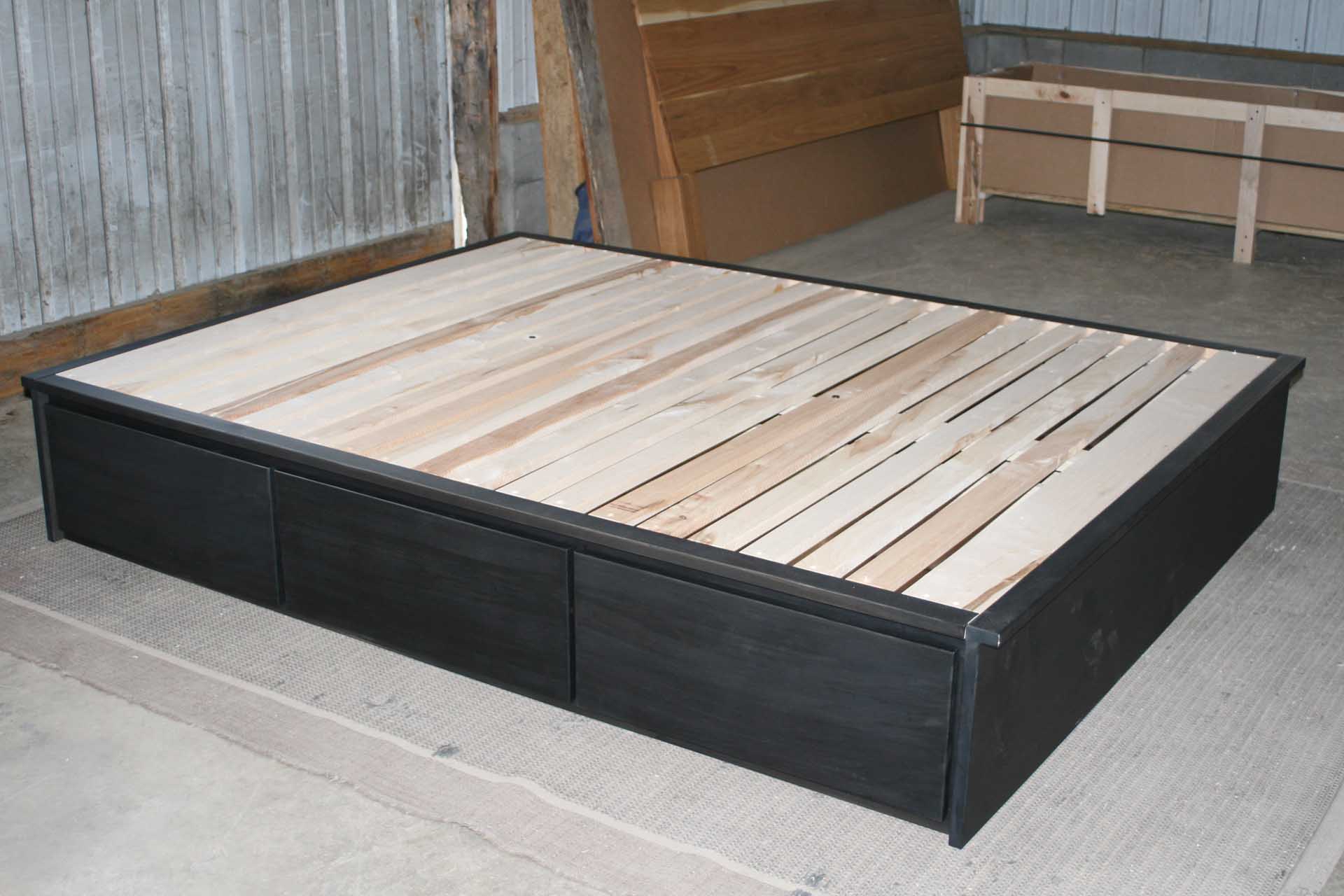 angled view 6 Drawer Storage Bed with flat platform
