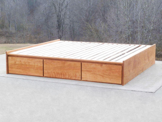 platform bed with drawers