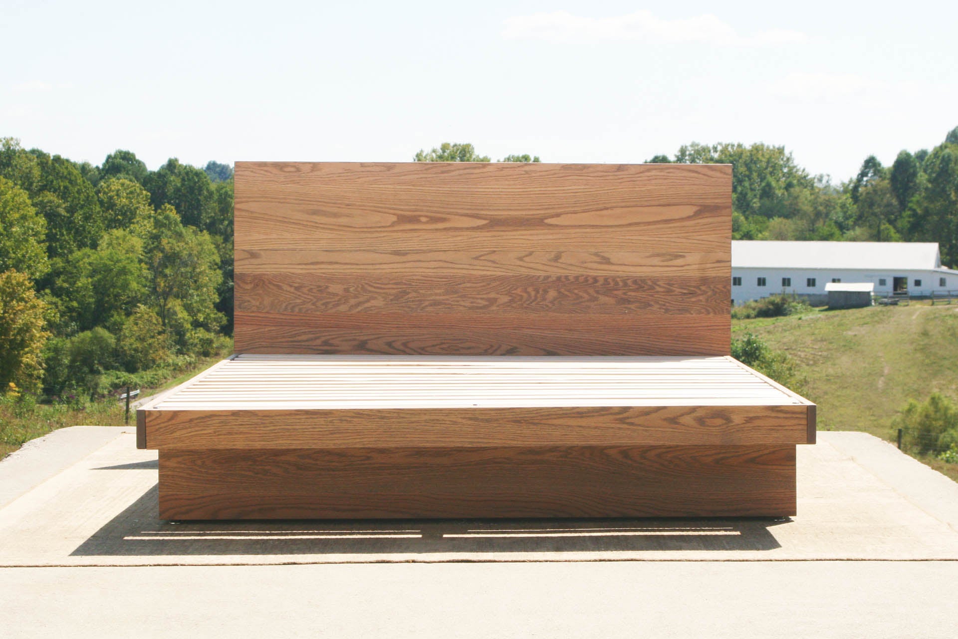 custom Cantilever storage bed with 4 drawers and headboard