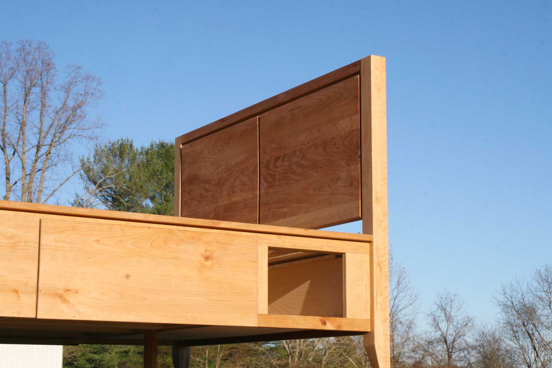 headboard of storage bed with cubby