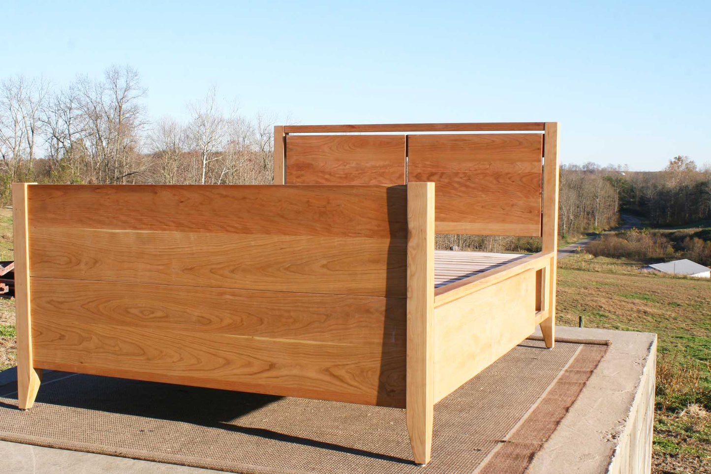 footboard of storage bed with cubby