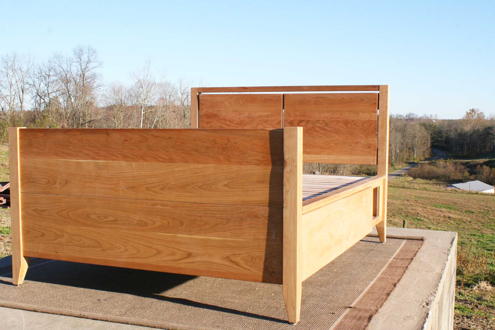 footboard of storage bed with cubby