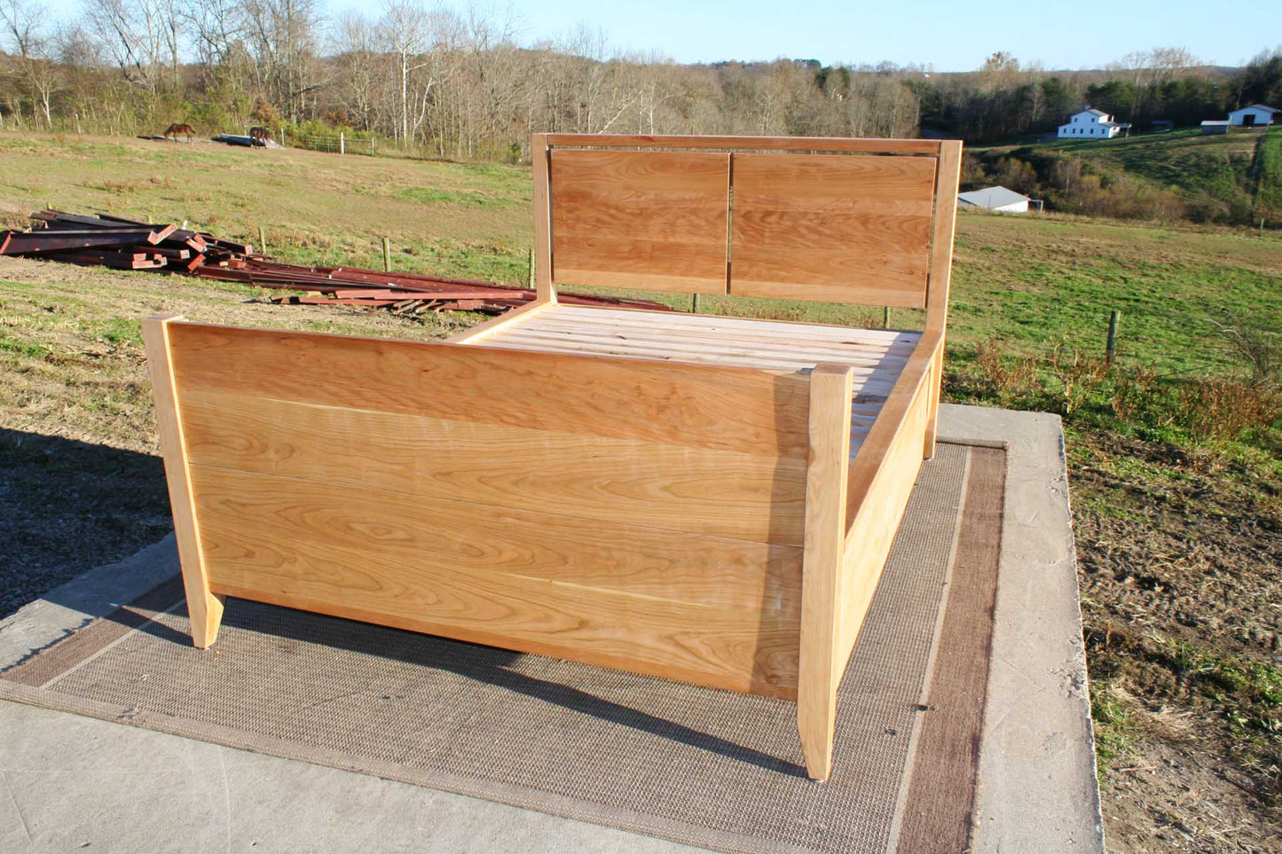 end of storage bed with cubby