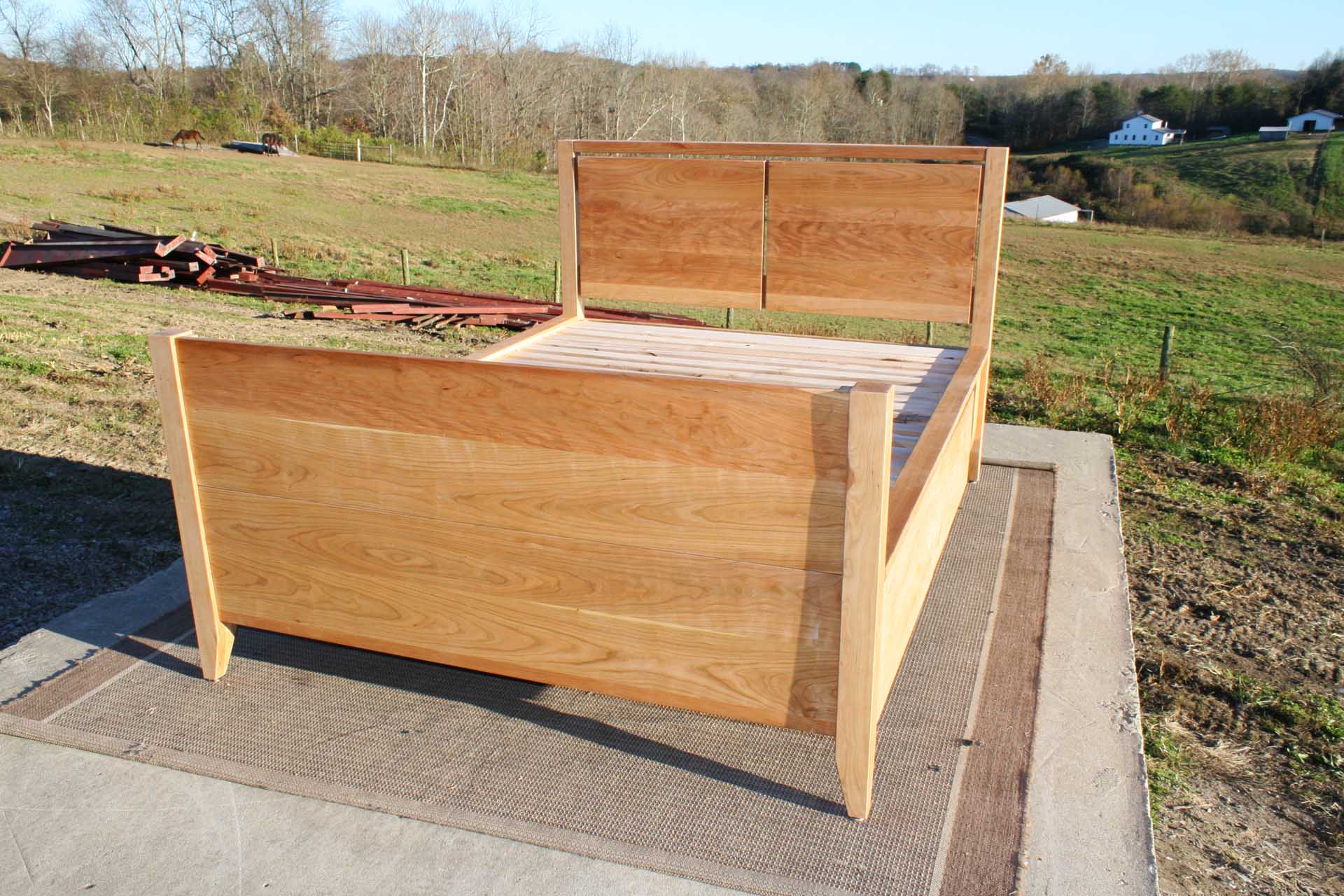 end of storage bed with cubby
