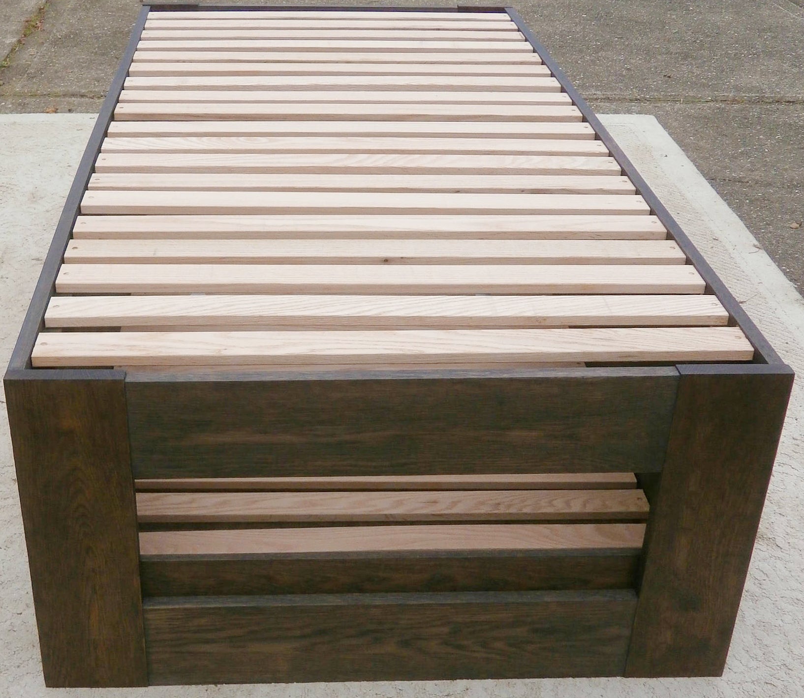 front of twin trundle bed