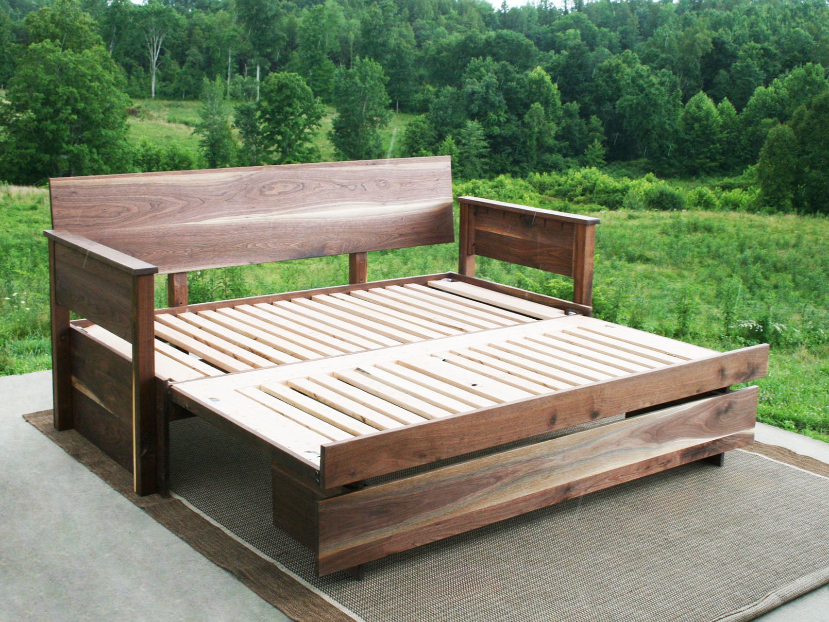 daybed with trundle out front angled view