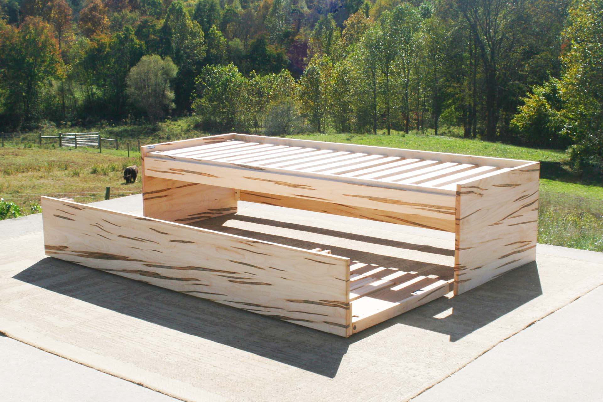 trundle out custom Daybed with trundle and backboard