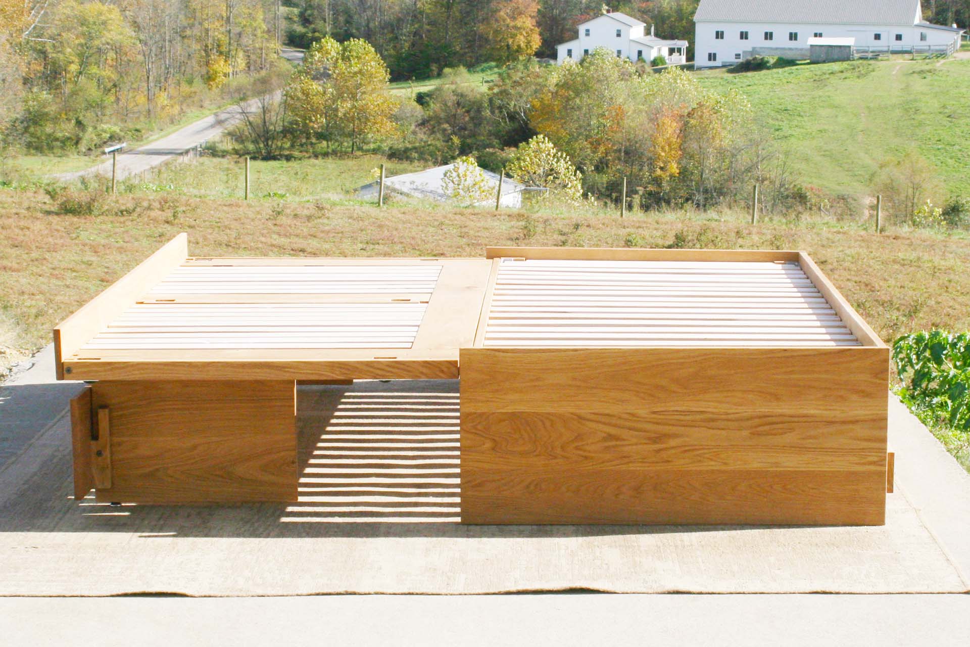 trundle up custom Trundle Bed with Pull Lift Handle and No Headboard