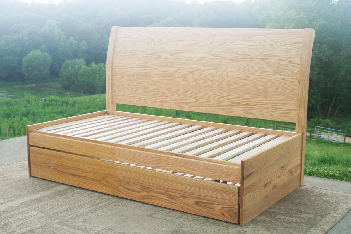 3-Function Trundle Bed with Sleigh Headboard