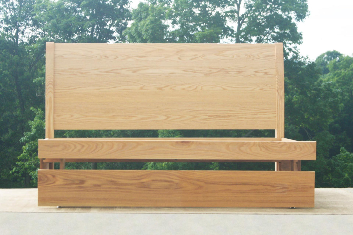 front view trundle out 3-Function Trundle Bed with Sleigh Headboard