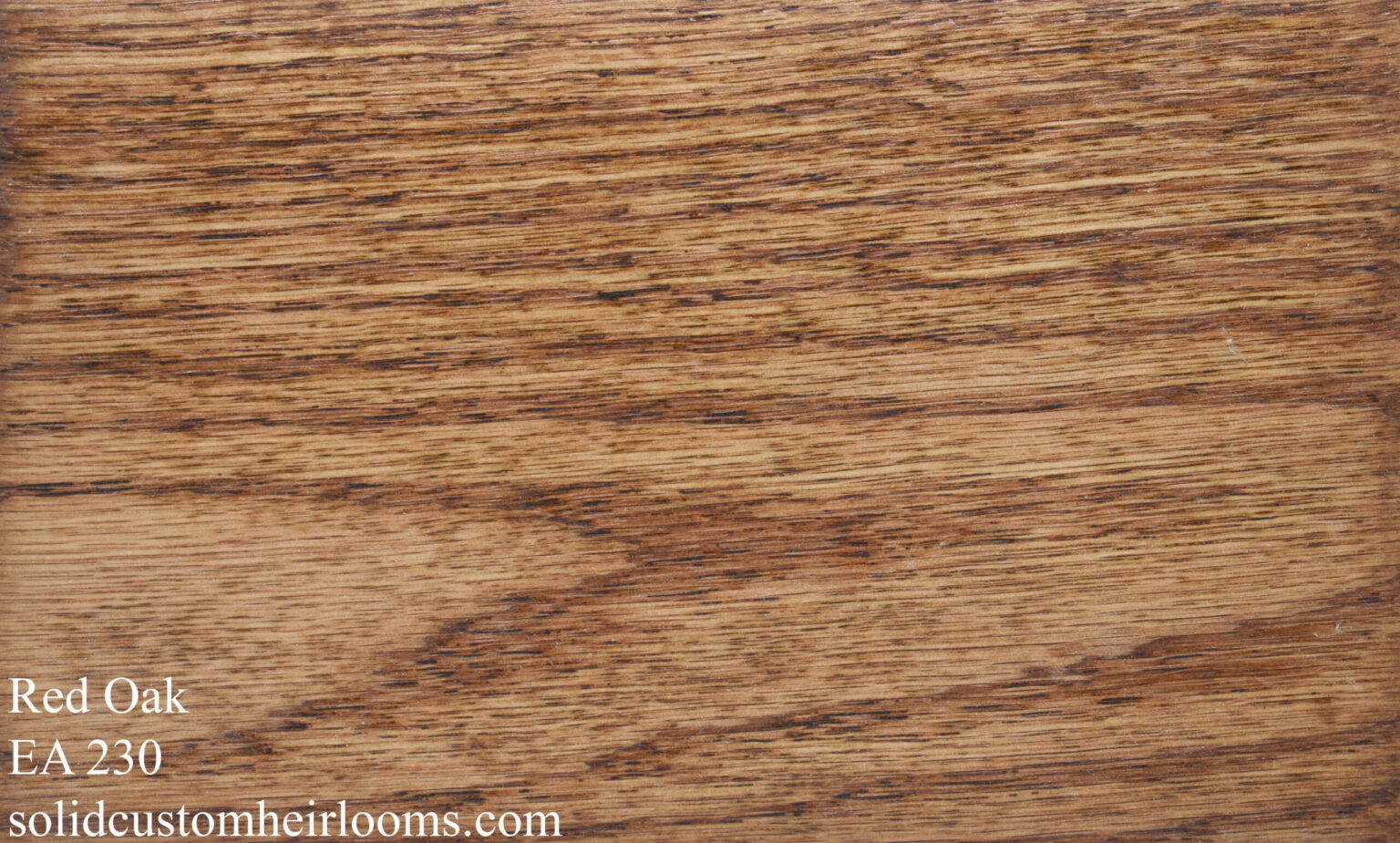 red oak with a light brown stain