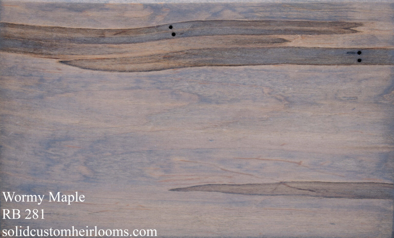 wormy maple with a grey finish