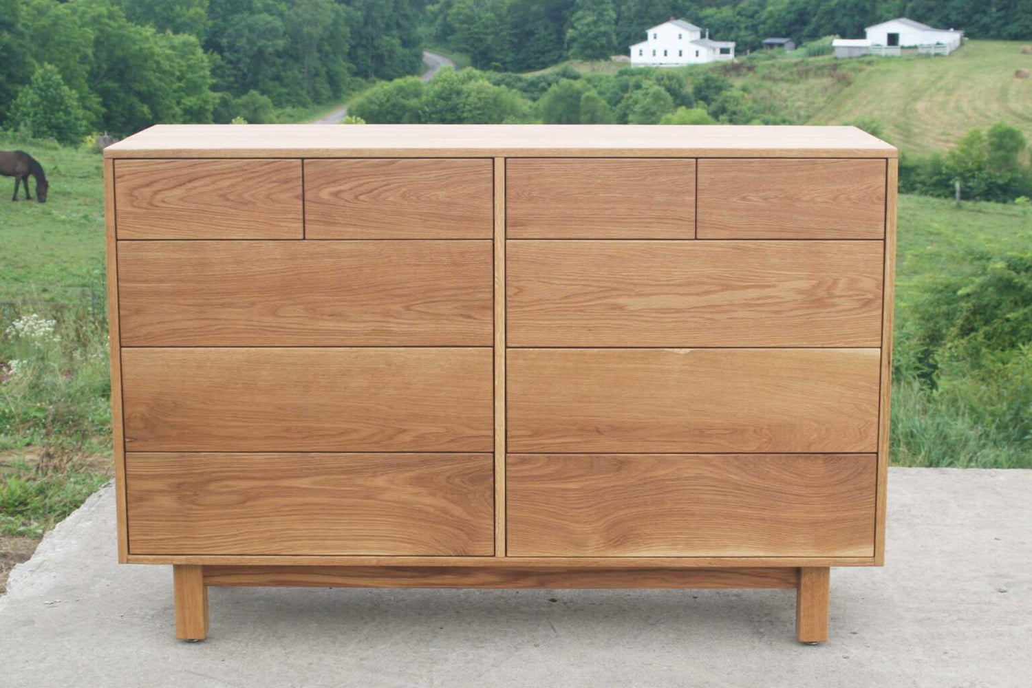 10 drawer dresser side view natural
