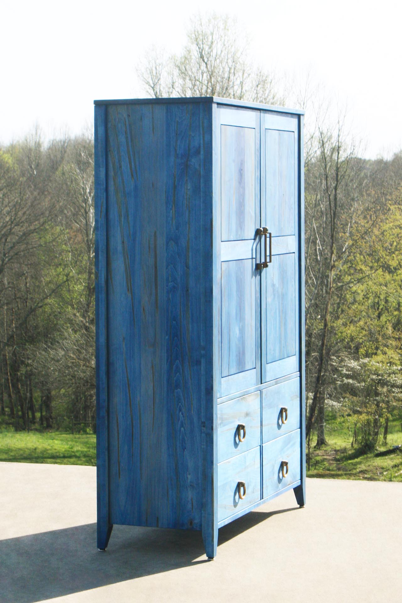 Blue Armoire wiht Four Drawers X4222bb