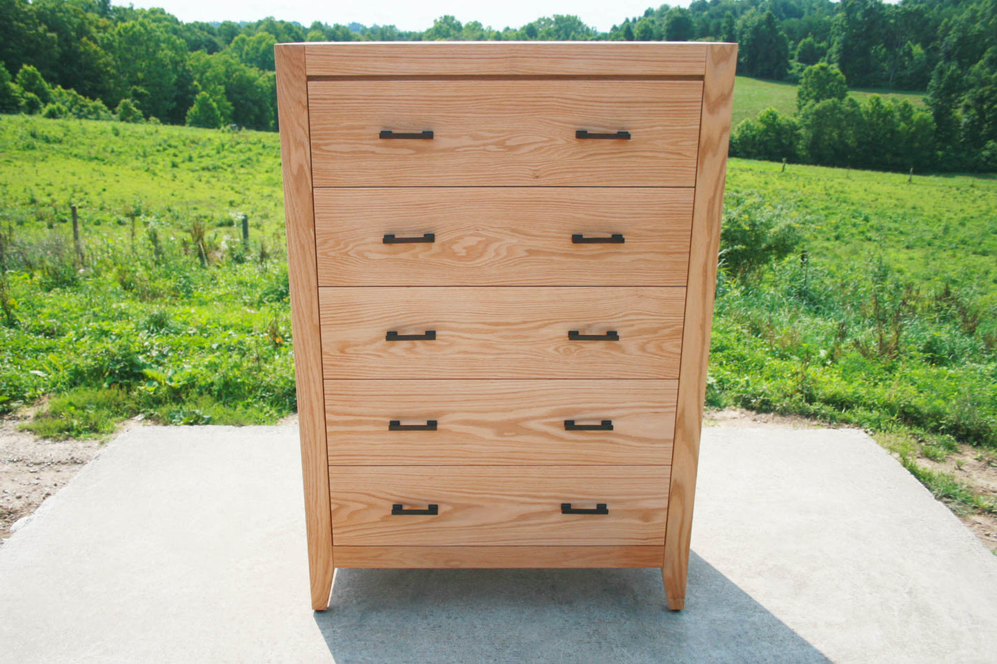 hardwood tall dresser