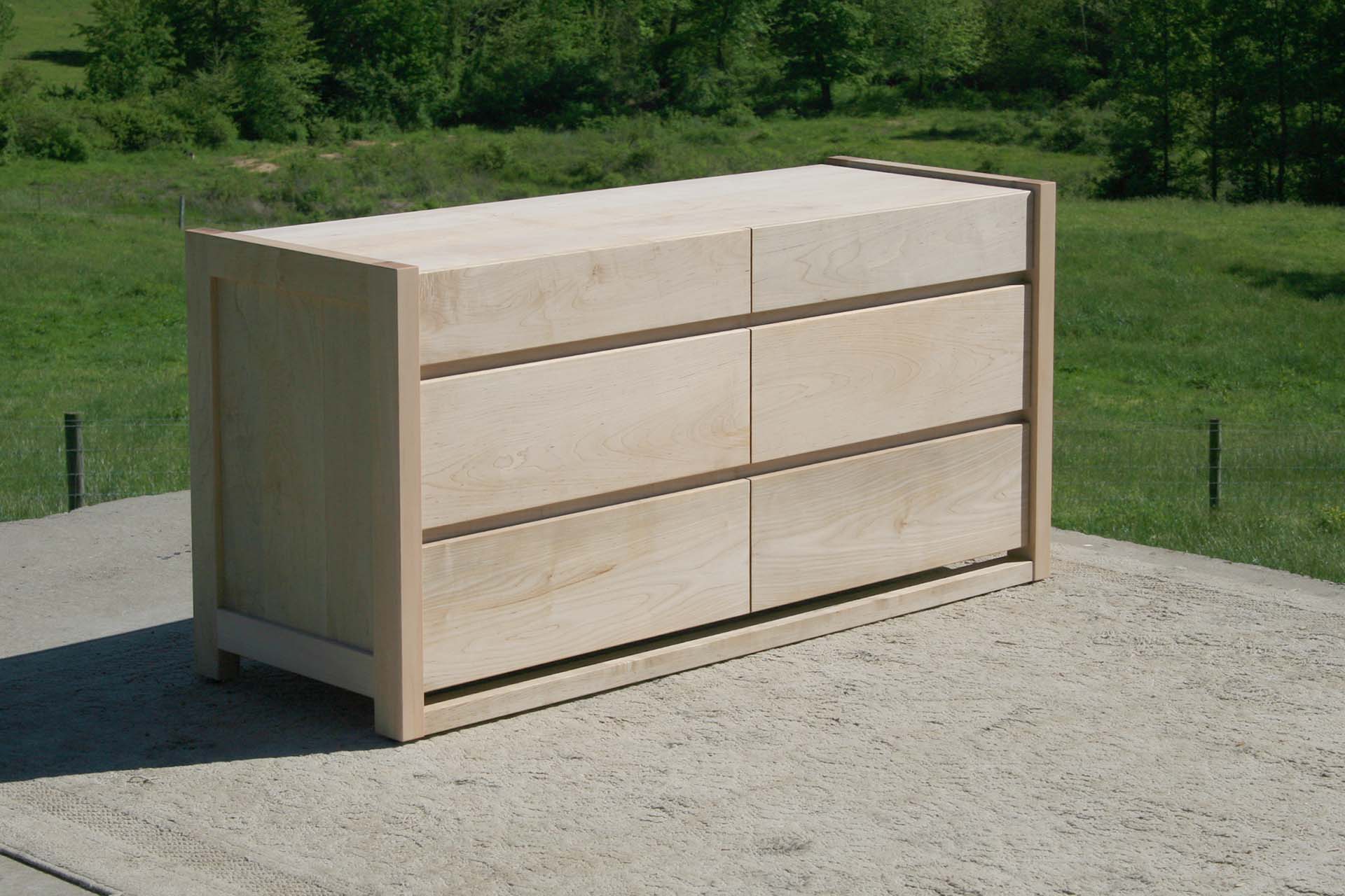 paneled dresser angled view natural