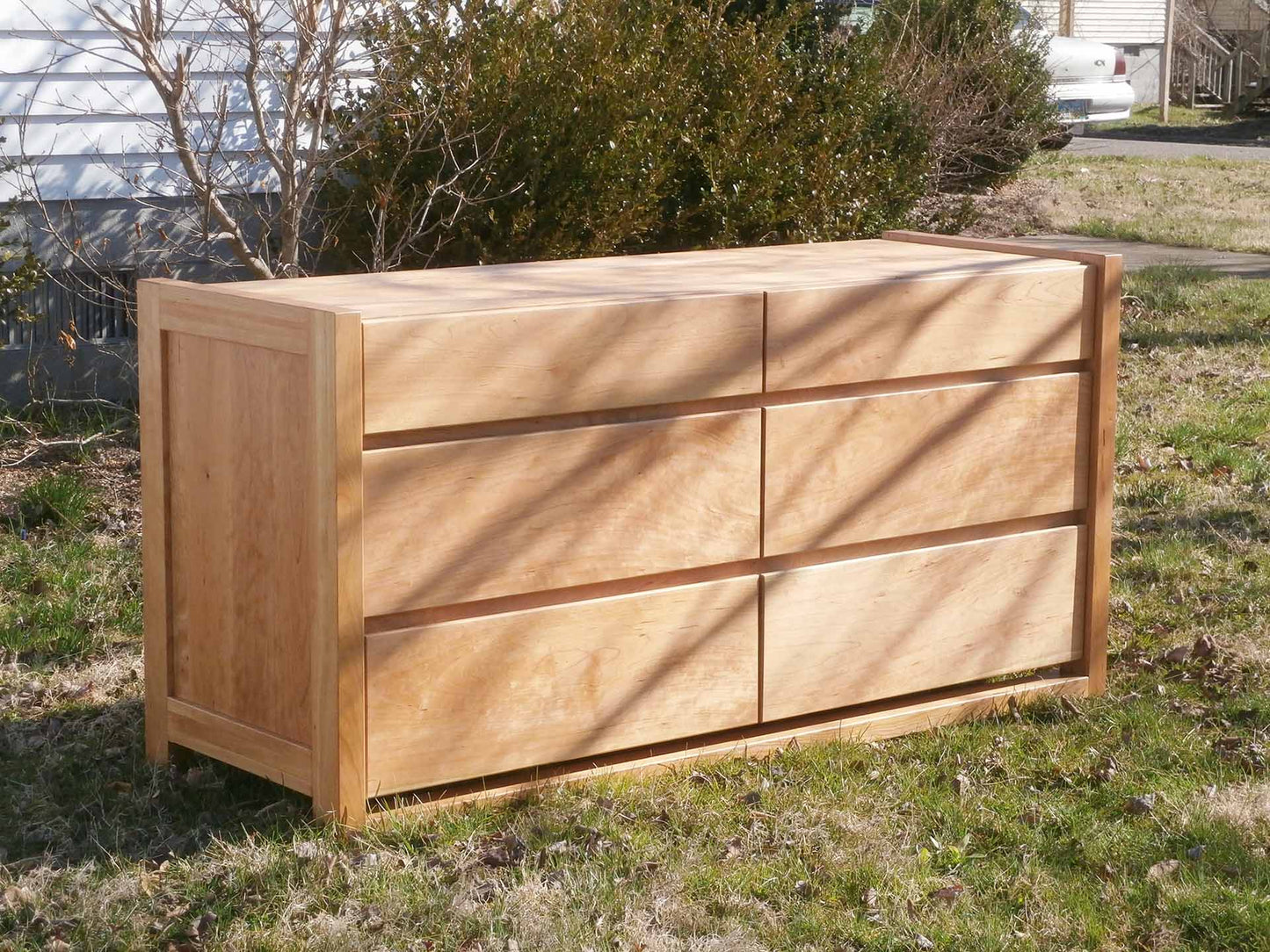 angled view framed dresser