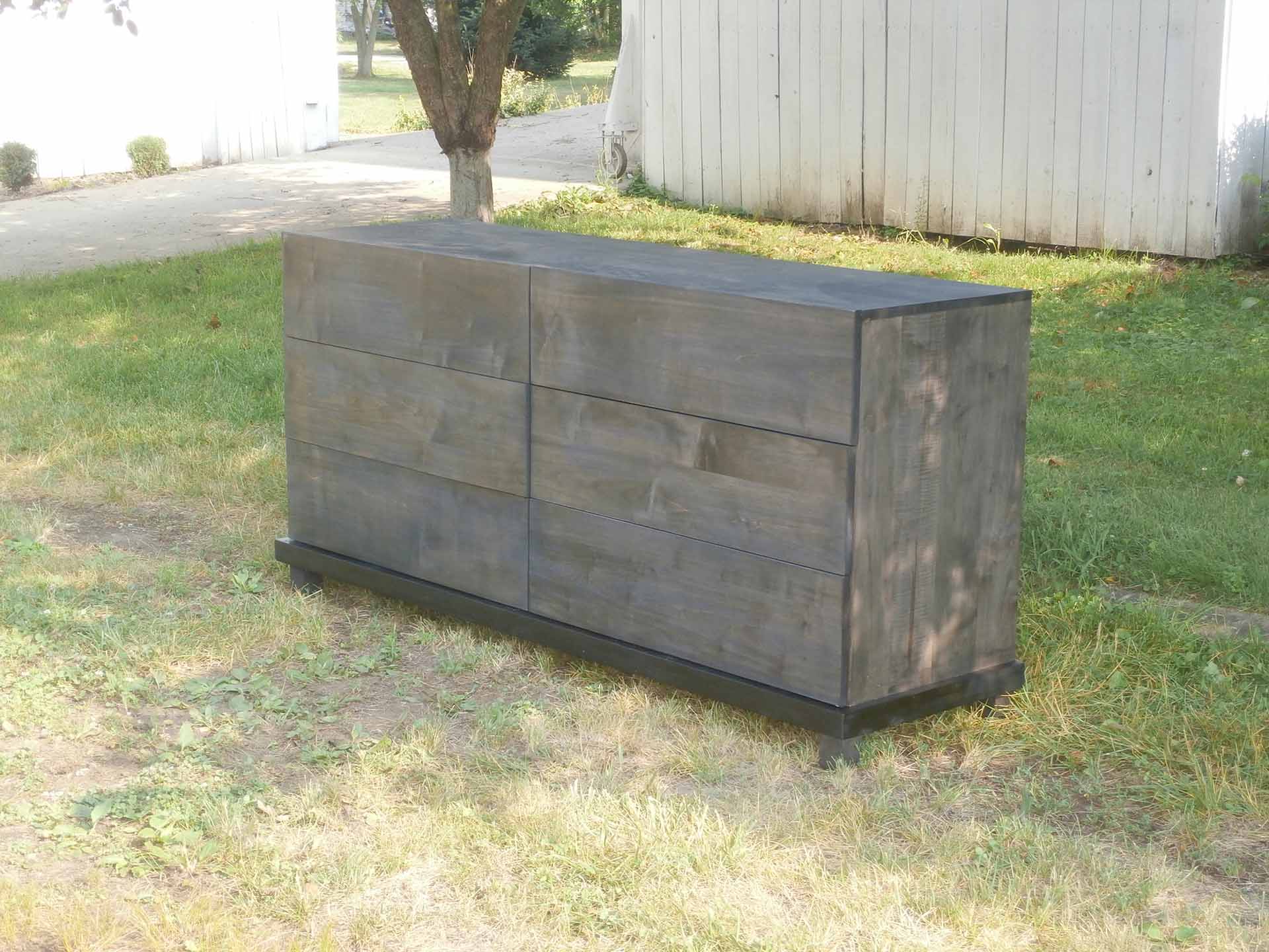 6 Drawer Dresser with overlap drawers and thick base x6320m - Solid ...