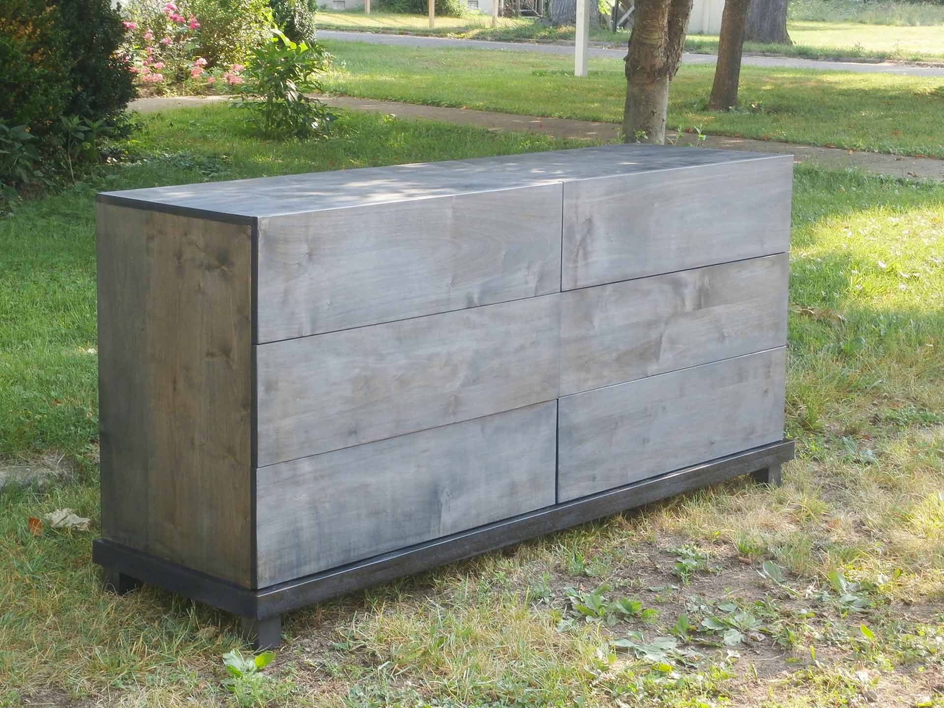 6 Drawer Dresser with overlap drawers and thick base x6320m - Solid ...