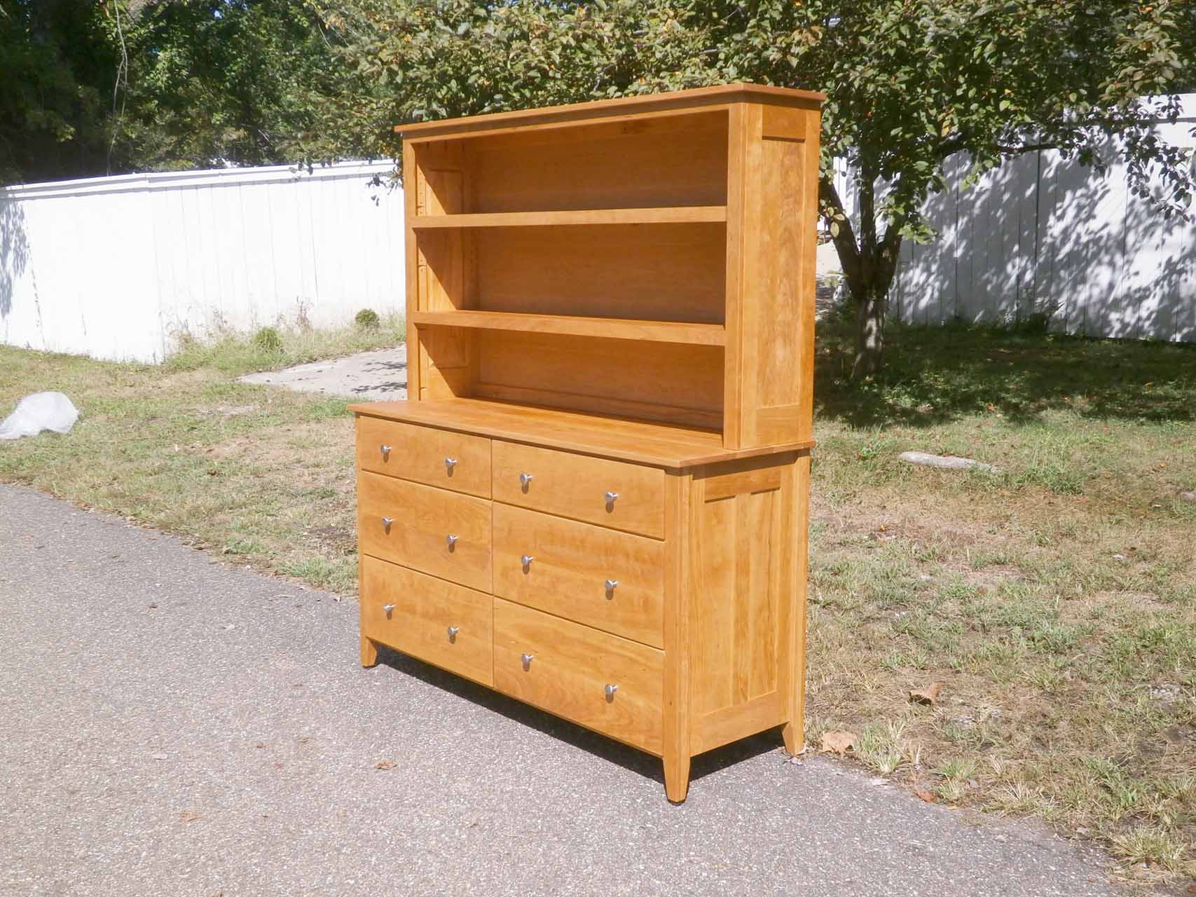 side angle view dresser with storage space