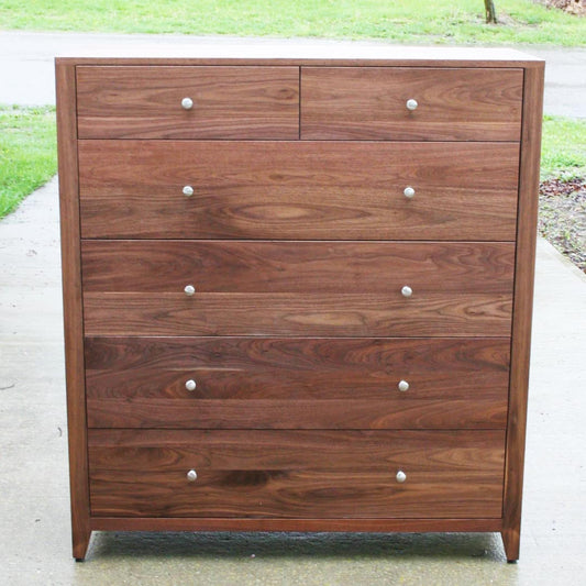 custom dresser with 6 drawers walnut wood