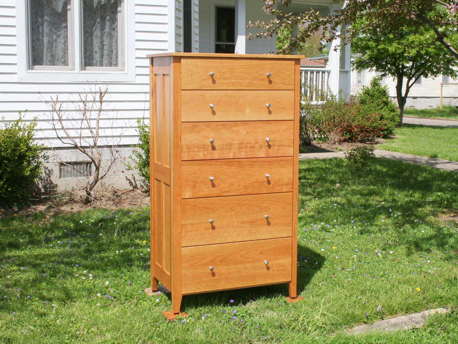 Tall Dresser 6 drawers and panel sides x6610p - Solid Custom Heirlooms Tall Dresser 6 drawers and panel sides x6610p - Solid Custom Heirlooms