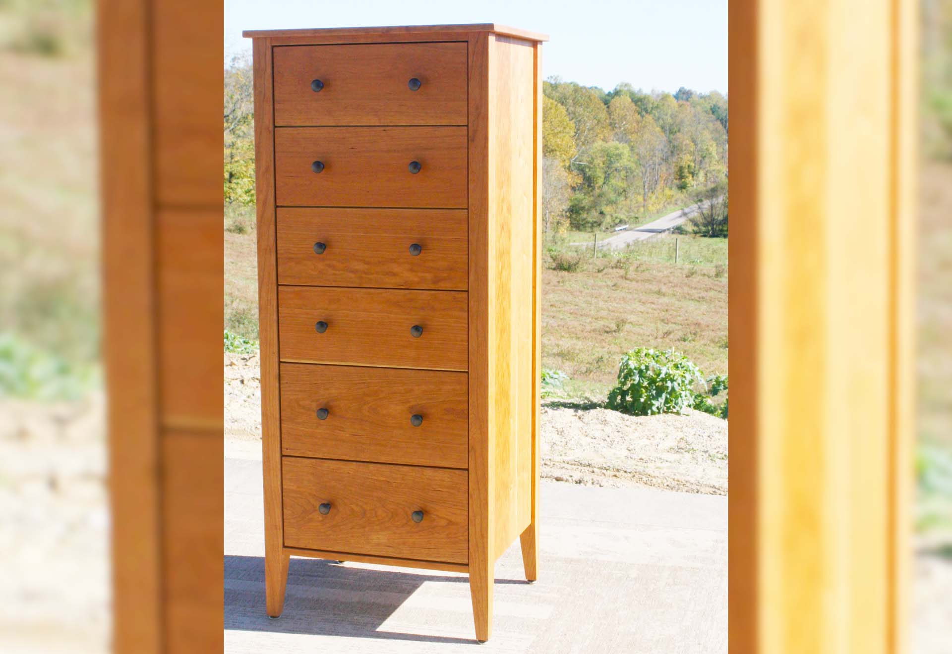 angled view natural Chest of drawers