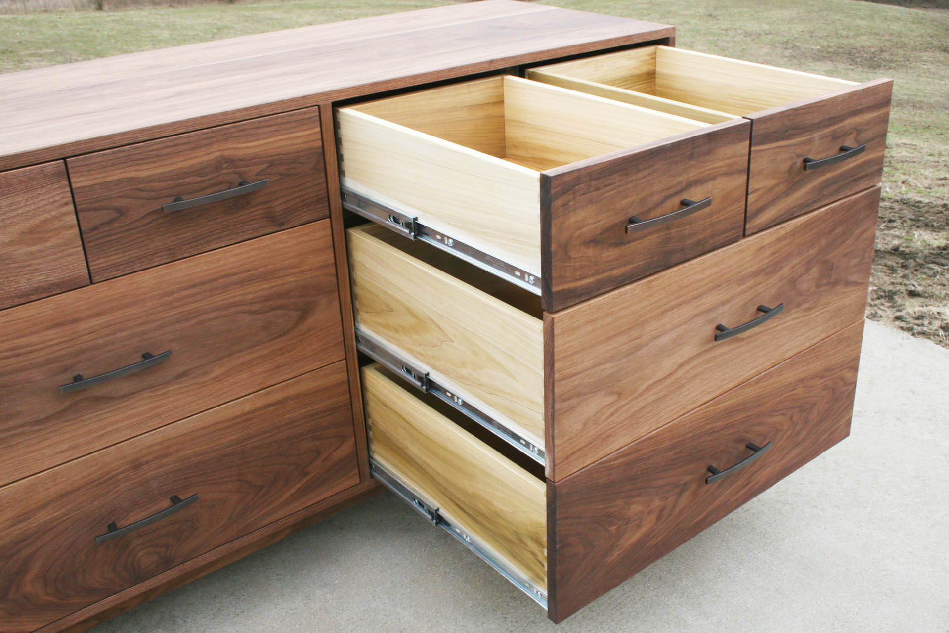 8 drawer dresser close up drawers open