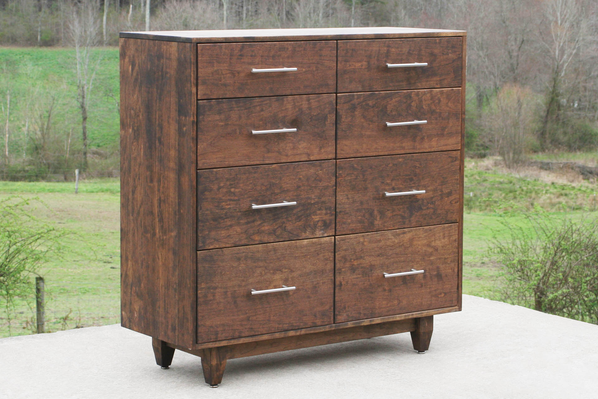 8 Drawer Dresser with Inset Drawers and Flat Sides X8420boc