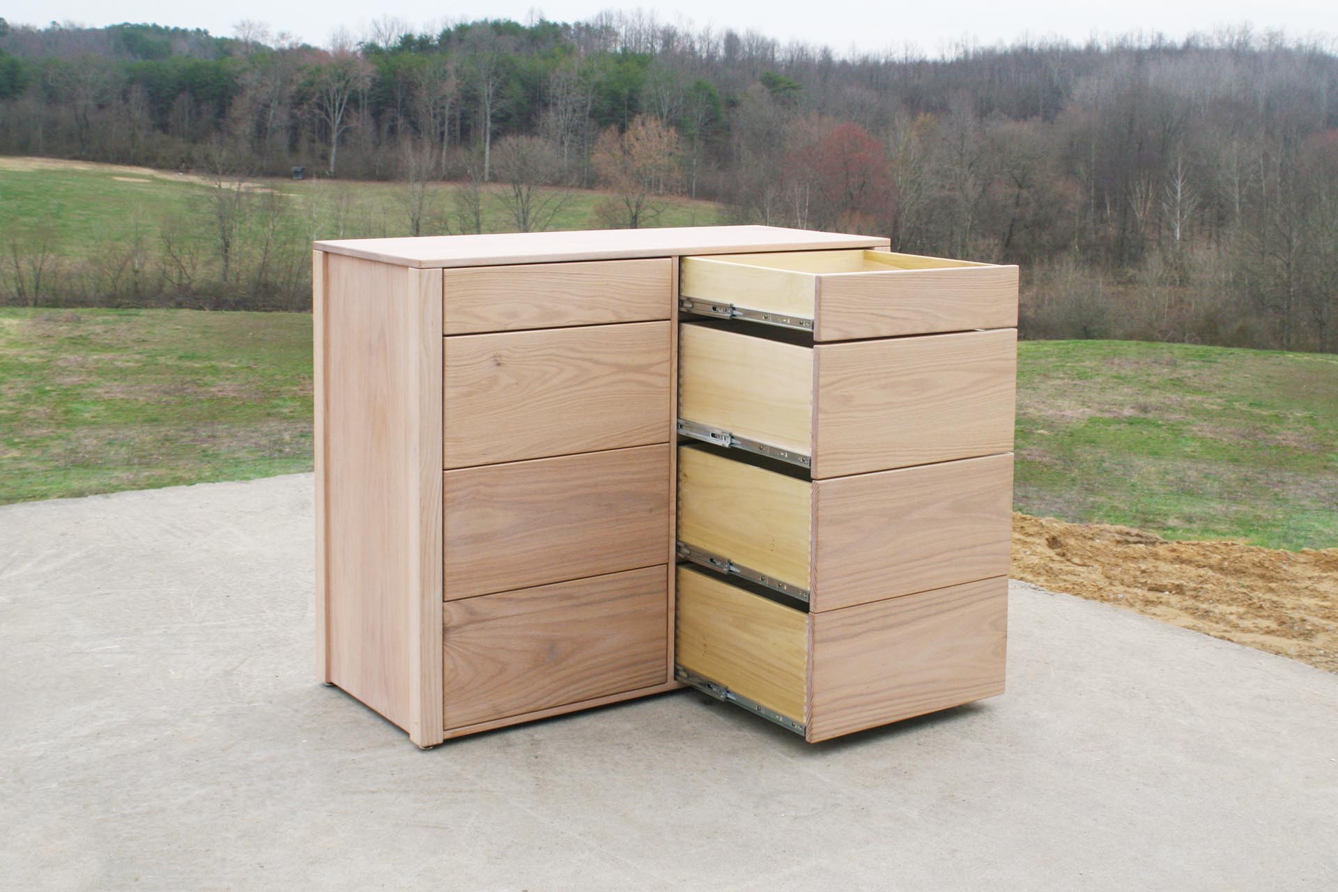 solid hardwood 8 drawer dresser with drawers open