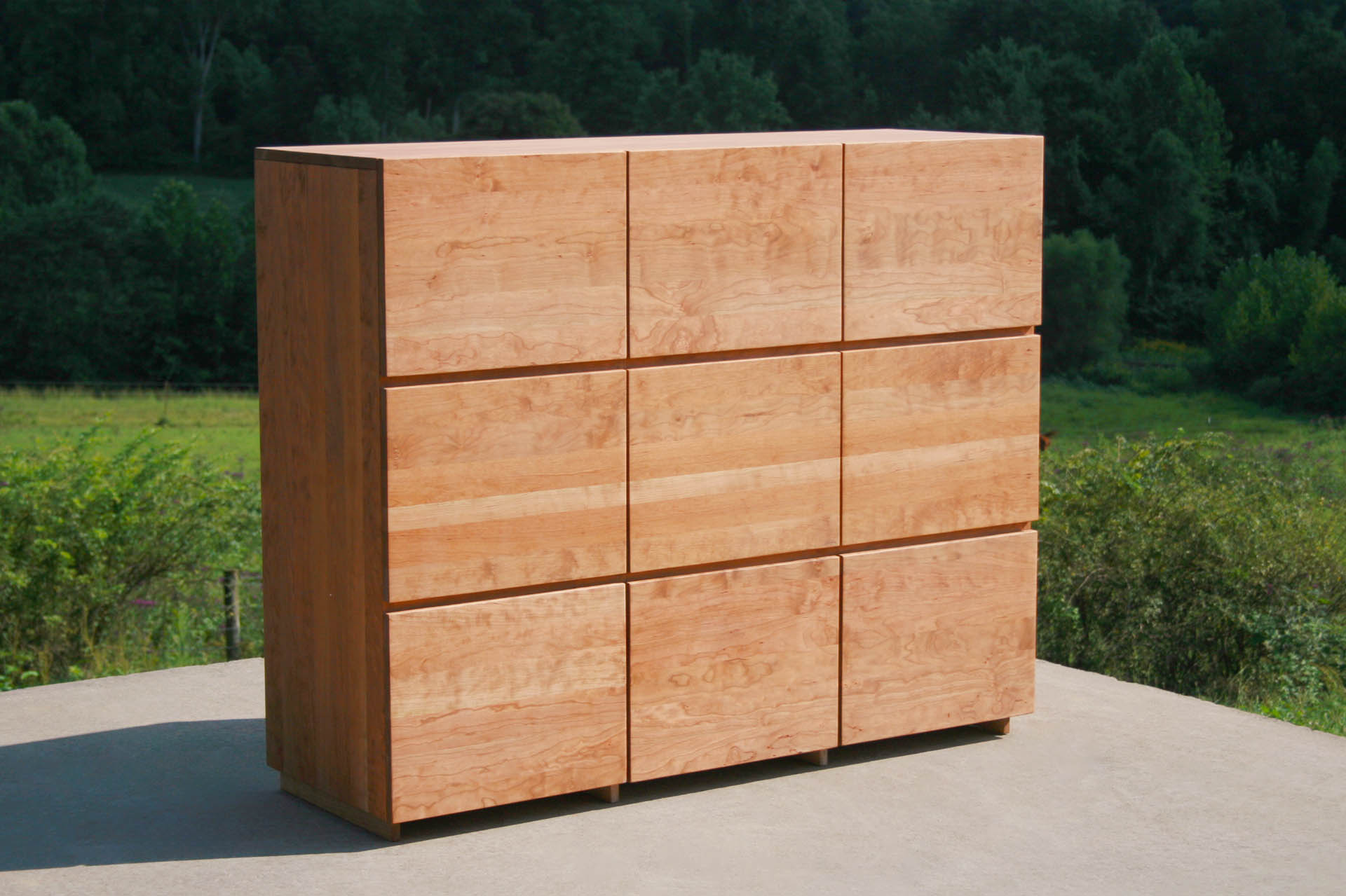 side angled view 9 Drawer Dresser with Overlap Drawers