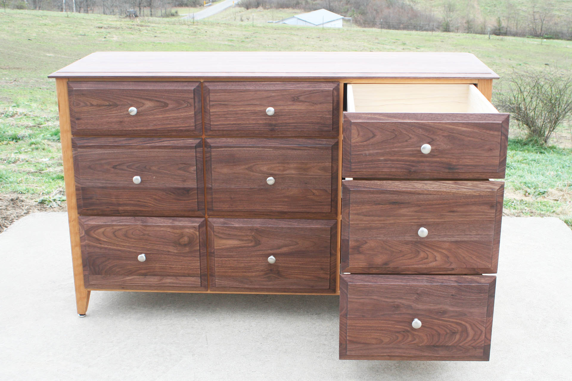 Cherry and Walnut Dresser