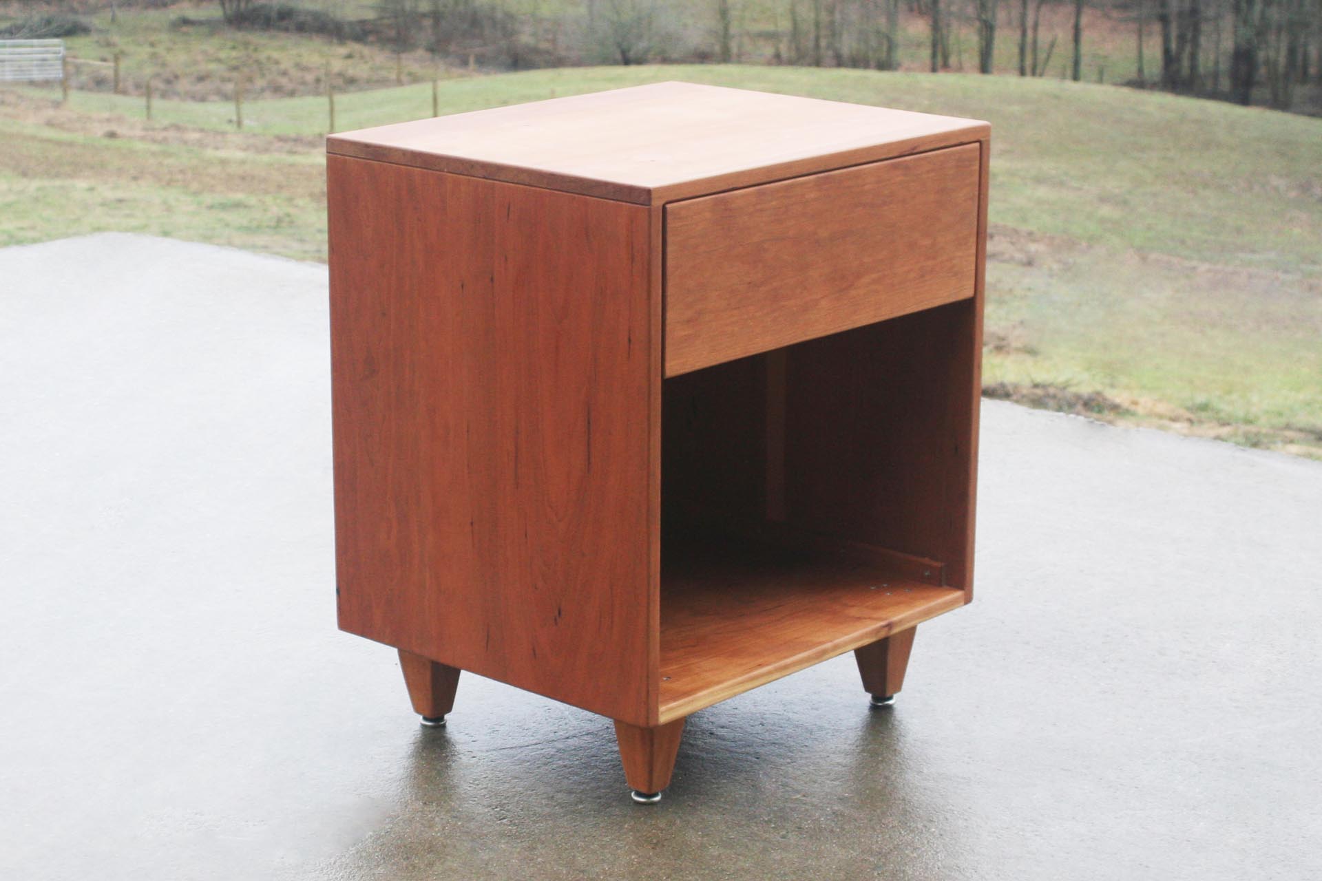 Modern Storage Nightstand angled view