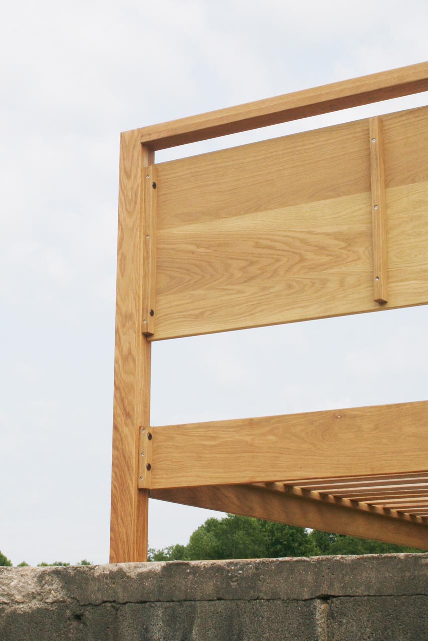 back of platform bed headboard