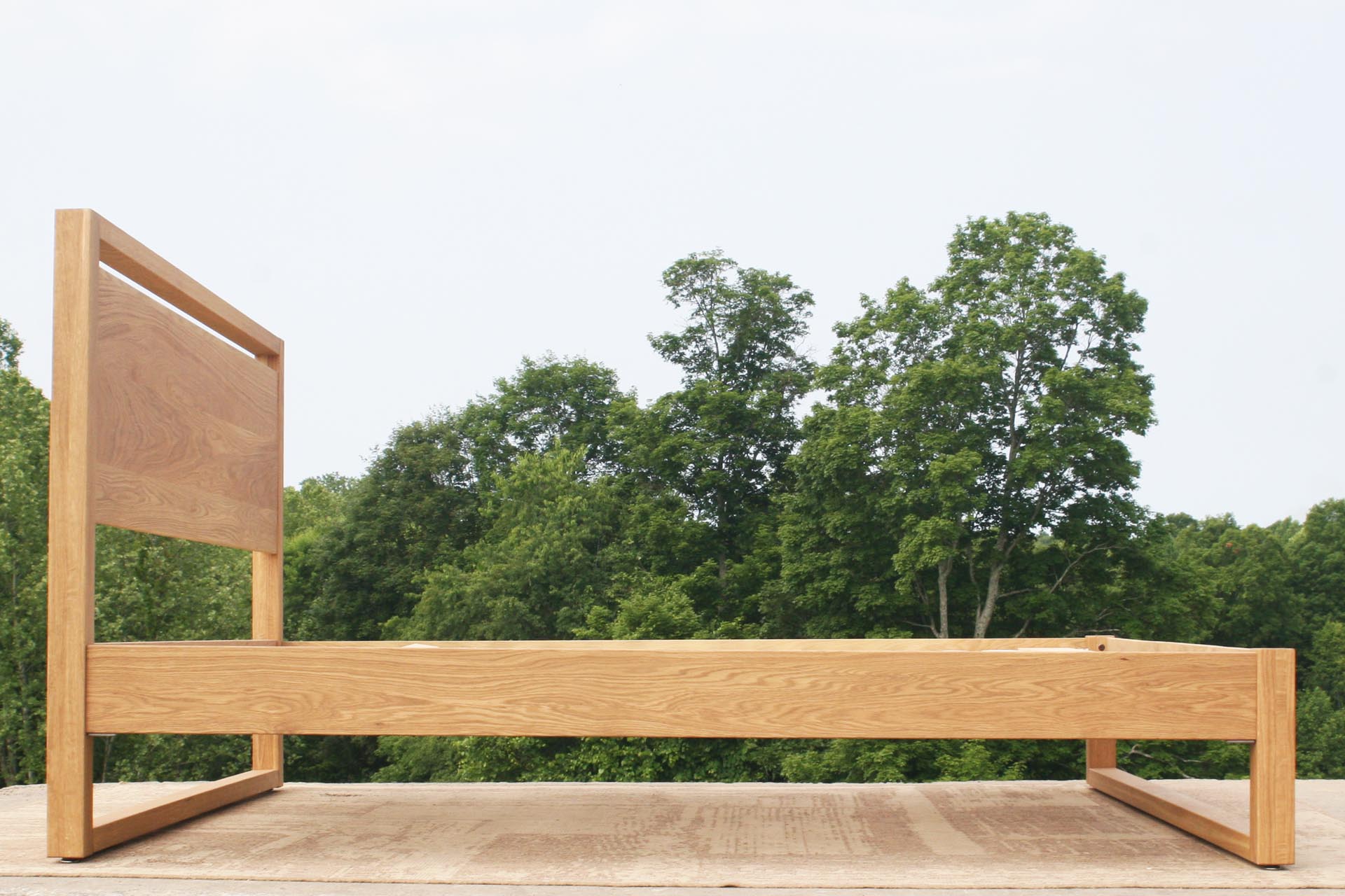 side view modern platform bed