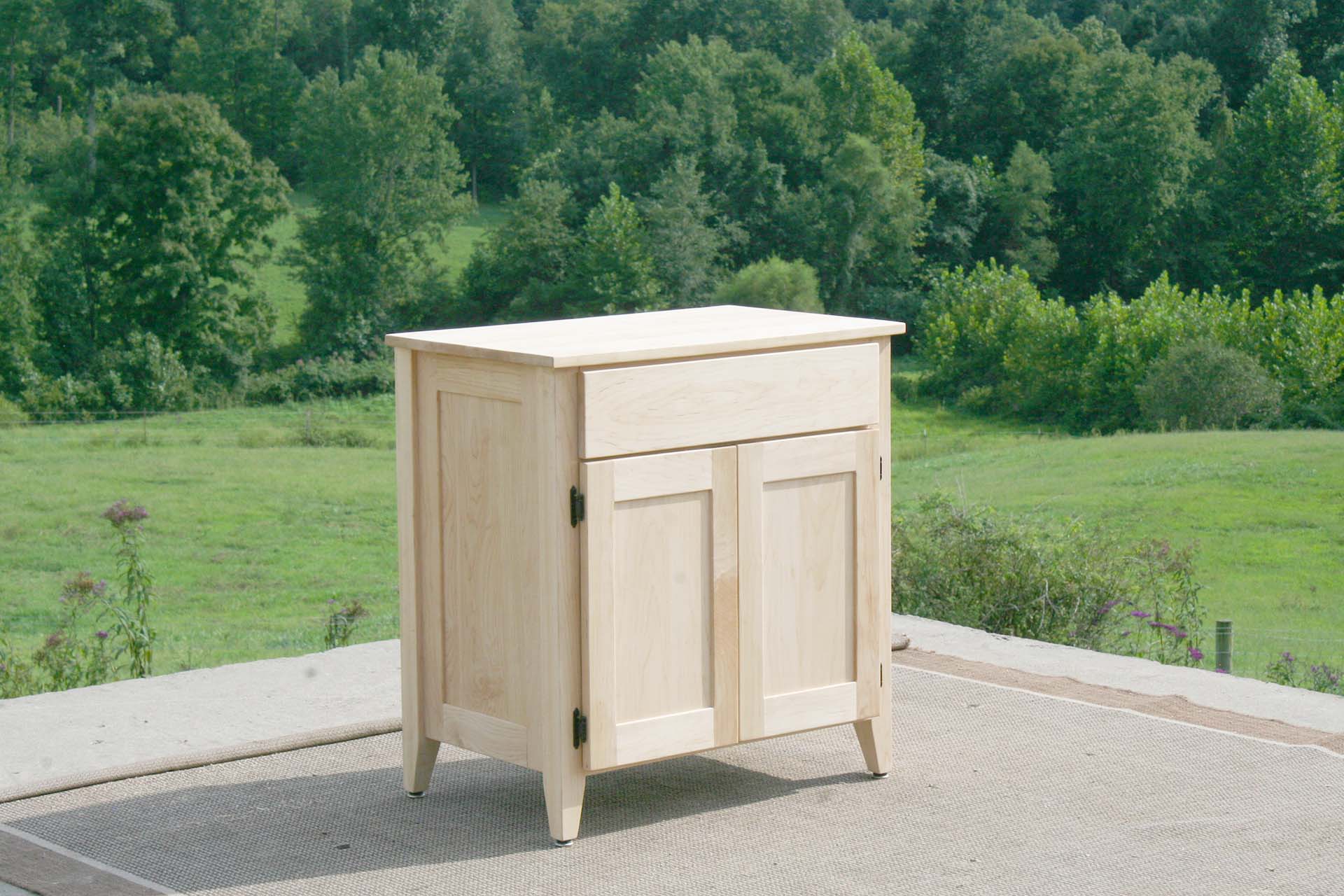 bedside cabinet with drawer angled view