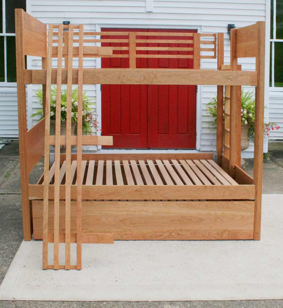 Bunk Bed with Stairs and Trundle btsnv01