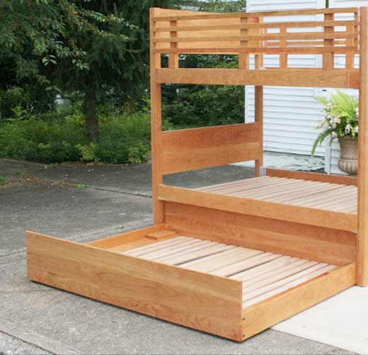 Bunk Bed with Stairs and Trundle btsnv01