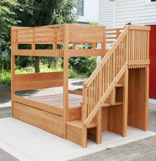 Bunk Bed with Stairs and Trundle btsnv01