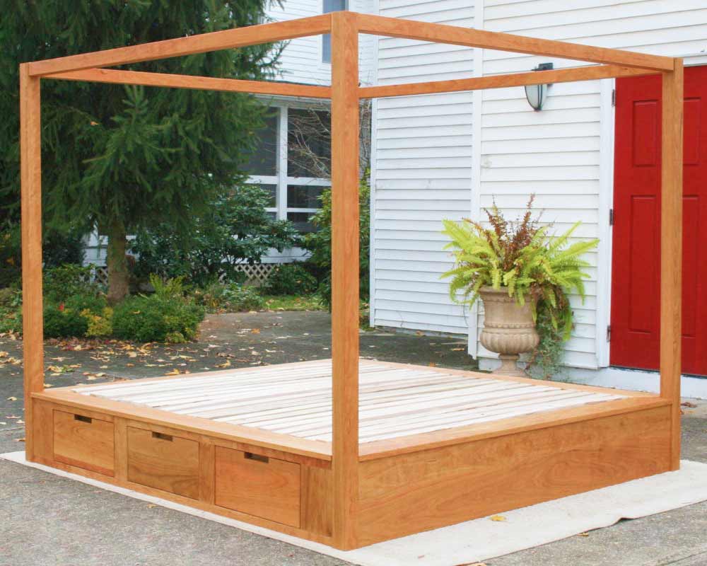 Canopy storage bed