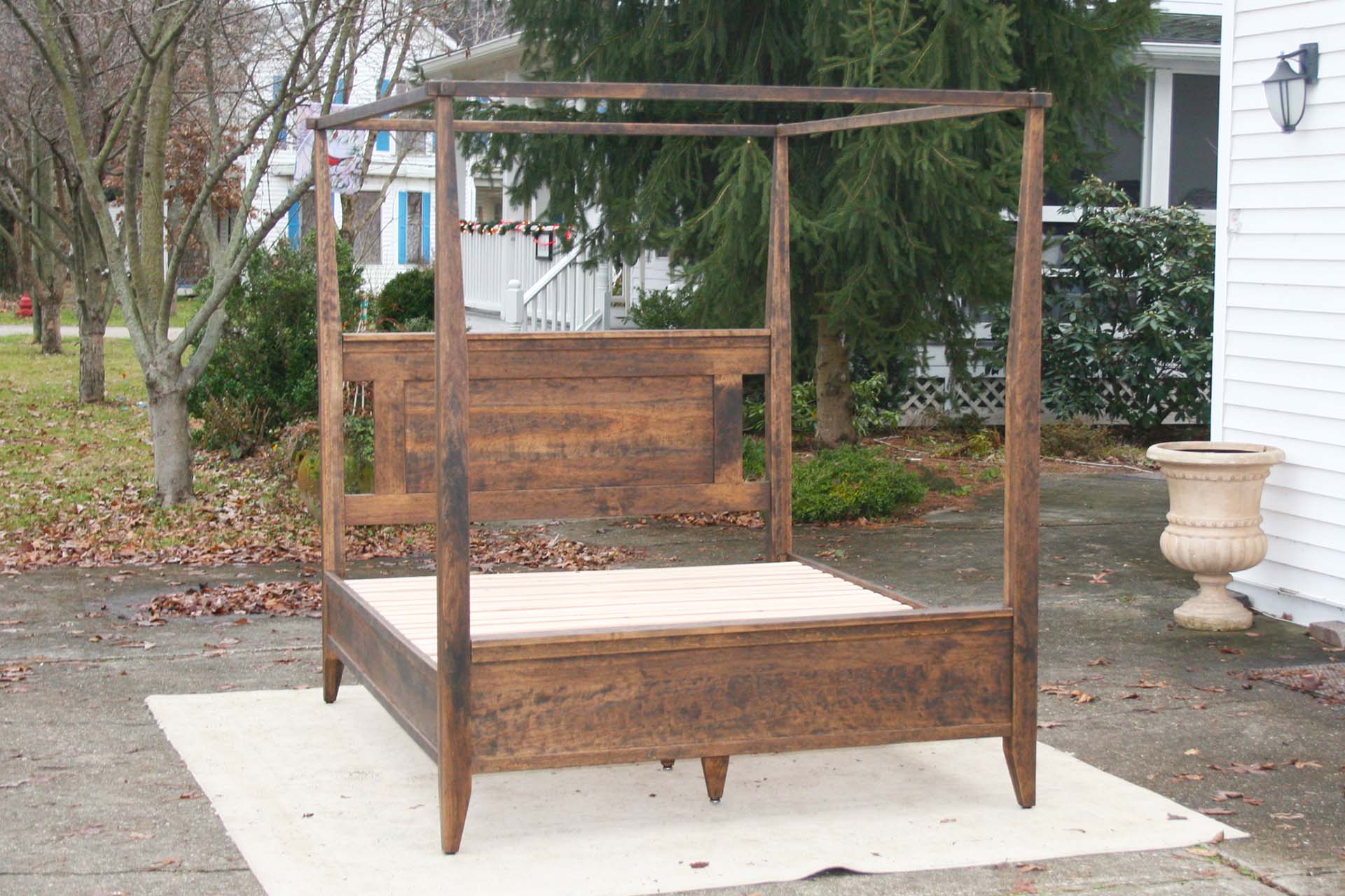 Canopy Bed with tapered posts front view